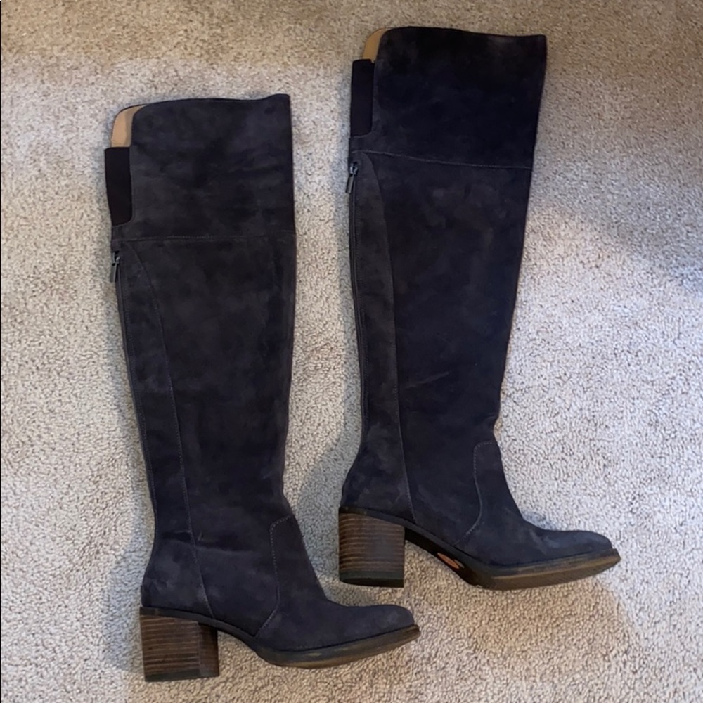 Size 9.5 Grey Suede LuckyBrand Over the Knee Boots